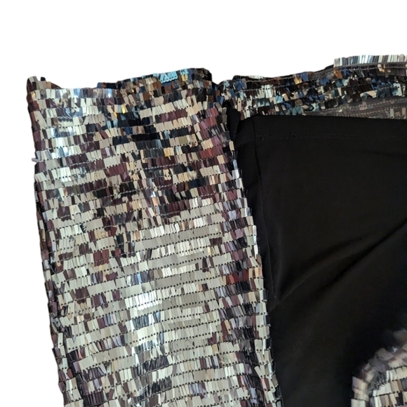 NBD x Revolve long gunmetal Cocktail Showgirl Embellished Sequined Gown Sz S - Picture 6 of 15